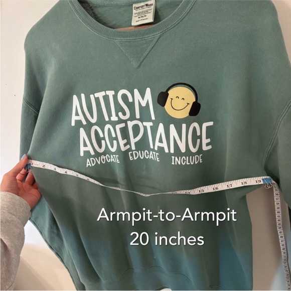 Autism Acceptance - Green Sweatshirt/Crewneck - Picture 8 of 8
